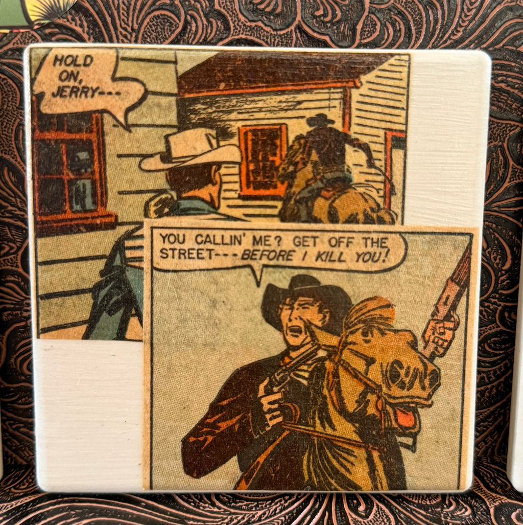 CMC Comic Coaster Set - Roy Buys into Trouble